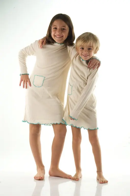 Camicia Da Notta Bambina Cotone - Stampa Floreale Maniche Lunghe - Taglia 3-10 Anni